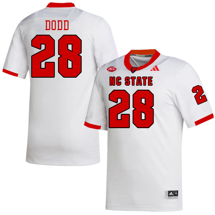 NC State Wolfpack #28 Sam Dodd College Football Jerseys Stitched-White